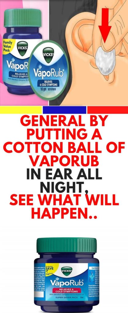 By Putting a Cotton Ball of VapoRub In Ear All Night, See What Will Happen..